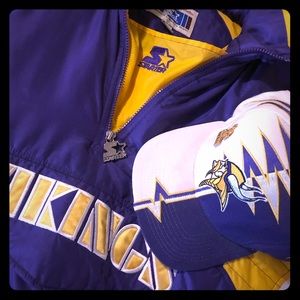 Hat and jacket Vikings combo